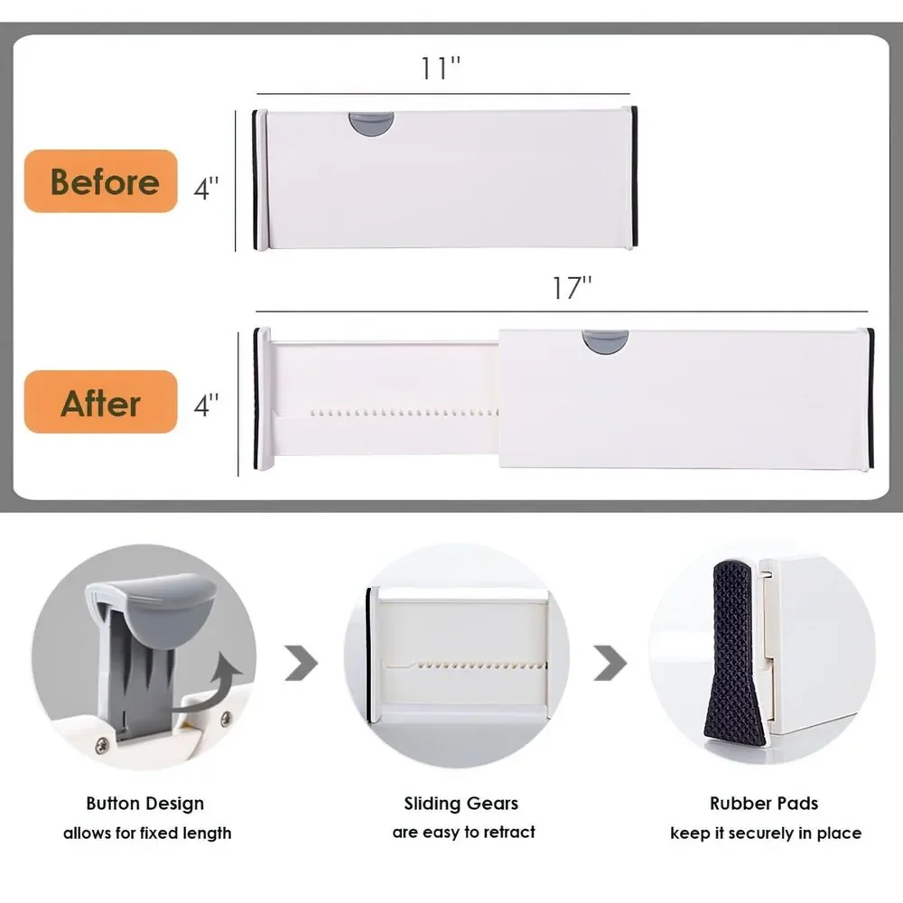 OXO Good Grips Expandable Dresser Drawer Divider - 2 Pack  ~ New In Box ~